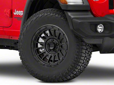 KMC Impact Satin Black Wheel; 17x8.5; 0mm Offset (18-25 Jeep Wrangler JL)