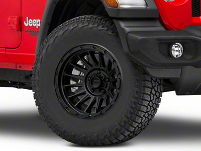 KMC Impact Satin Black Wheel; 17x9; -12mm Offset (18-25 Jeep Wrangler JL)