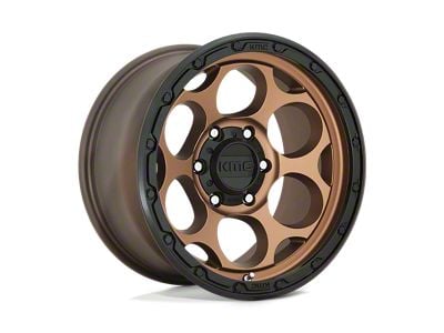 KMC Dirty Harry Matte Bronze with Black Lip Wheel; 17x9; -12mm Offset (07-18 Jeep Wrangler JK)