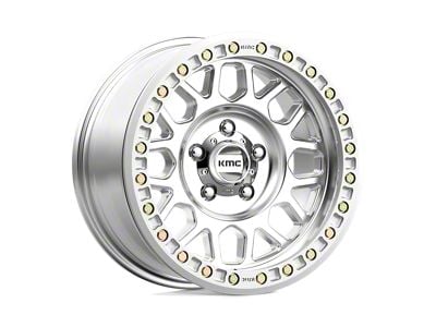 KMC Grenade Desert Beadlock Machined Wheel; 20x9; -12mm Offset (07-18 Jeep Wrangler JK)