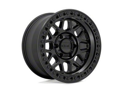 KMC GRS Satin Black Wheel; 18x8.5; 0mm Offset (07-18 Jeep Wrangler JK)