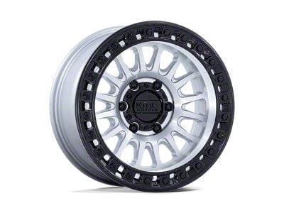 KMC IMS Machined with Black Lip Wheel; 17x8.5; -10mm Offset (07-18 Jeep Wrangler JK)