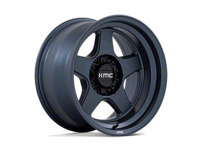 KMC Lobo Metallic Blue Wheel; 17x9; -38mm Offset (07-18 Jeep Wrangler JK)