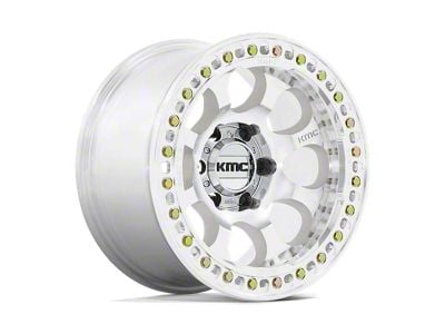 KMC Riot Beadlock Machined Wheel; 17x8.5; 0mm Offset (07-18 Jeep Wrangler JK)