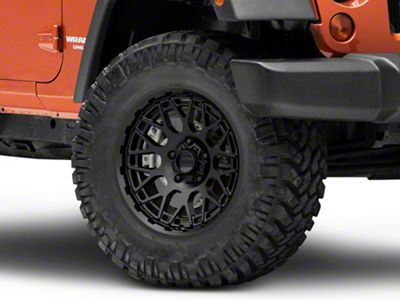 KMC Technic Satin Black Wheel; 18x9; 18mm Offset (07-18 Jeep Wrangler JK)