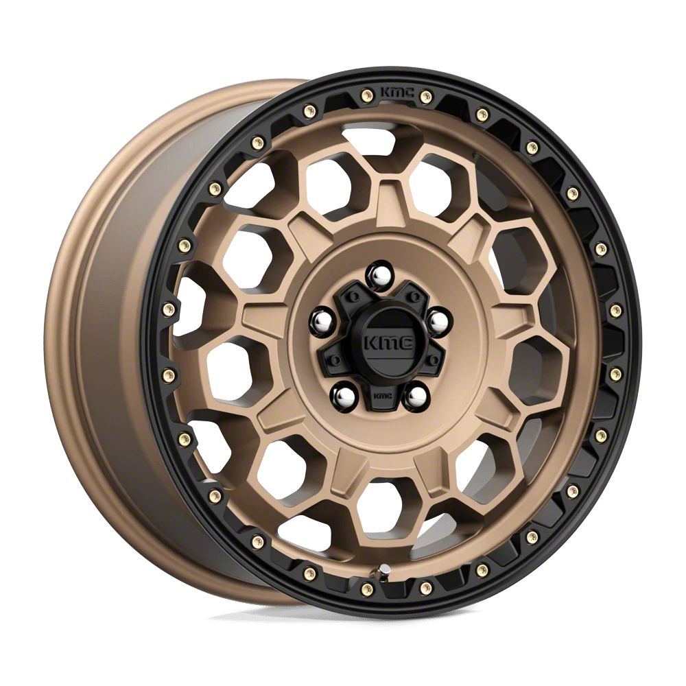 KMC Jeep Wrangler Trek Matte Bronze with Black Lip Wheel; 17x9