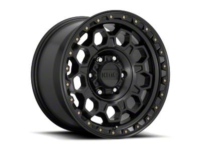 KMC Trek Satin Black Wheel; 17x9; -12mm Offset (07-18 Jeep Wrangler JK)
