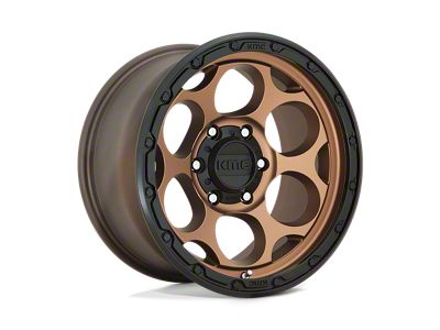 KMC Dirty Harry Matte Bronze with Black Lip Wheel; 18x8.5; 0mm Offset (18-25 Jeep Wrangler JL)