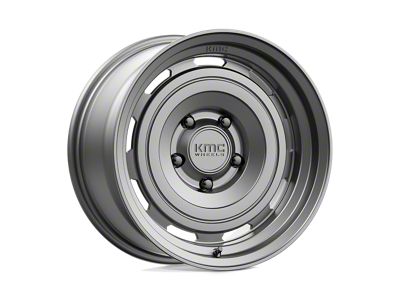 KMC Roswell Matte Anthracite Wheel; 17x8.5; 0mm Offset (18-25 Jeep Wrangler JL)