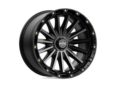 KMC Signal Satin Black with Gray Tint Wheel; 20x9; 0mm Offset (18-25 Jeep Wrangler JL)