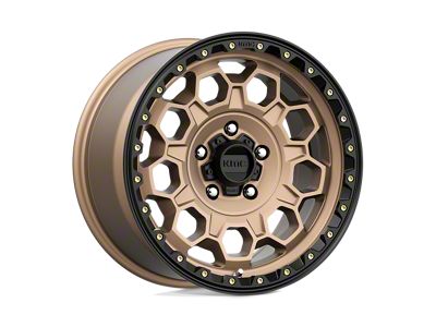 KMC Trek Matte Bronze with Black Lip Wheel; 17x9; 18mm Offset (18-25 Jeep Wrangler JL)