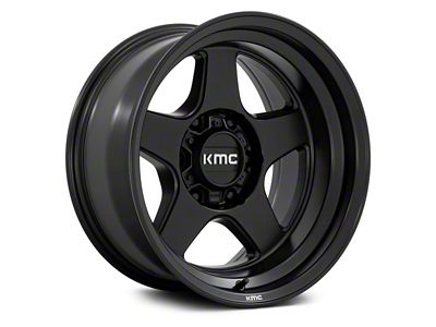 KMC Lobo Matte Black Wheel; 17x8.5; 18mm Offset (18-25 Jeep Wrangler JL)