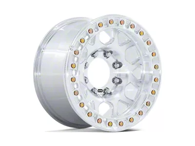 KMC Mesa Forged Slotted Beadlock Raw Machined Wheel; 17x9; 25mm Offset (18-25 Jeep Wrangler JL)