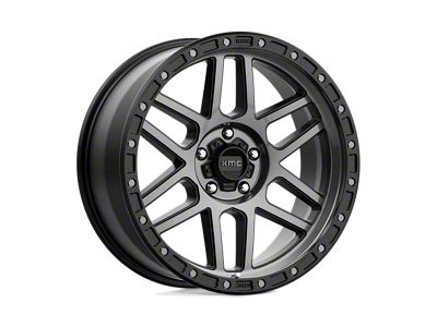 KMC Mesa Satin Black with Gray Tint Wheel; 17x9; -12mm Offset (18-25 Jeep Wrangler JL)
