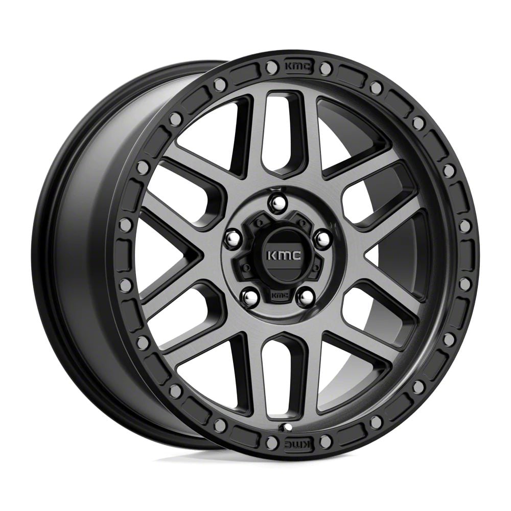 KMC Jeep Wrangler Mesa Satin Black with Gray Tint Wheel; 18x9; 18mm Offset KM54489050418 (1824