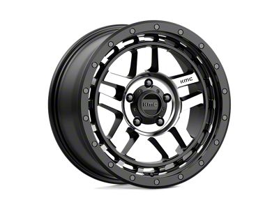 KMC Recon Satin Black Machined Wheel; 18x8.5; 18mm Offset (18-25 Jeep Wrangler JL)