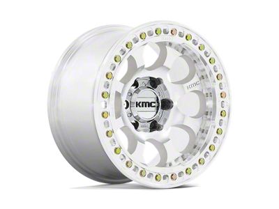 KMC Riot Beadlock Machined Wheel; 17x8.5; 0mm Offset (18-25 Jeep Wrangler JL)