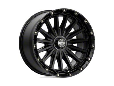 KMC Signal Satin Black Wheel; 17x9; -12mm Offset (18-25 Jeep Wrangler JL)