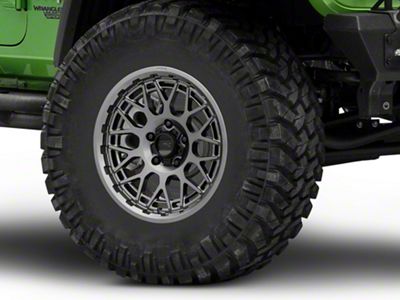 KMC Technic Anthracite Wheel; 17x8.5; 0mm Offset (18-25 Jeep Wrangler JL)