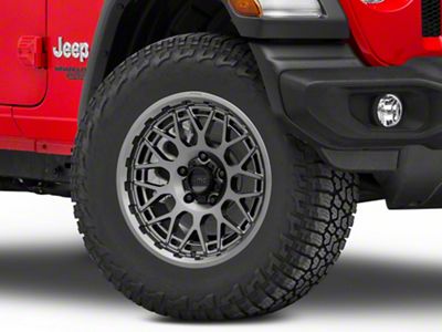 KMC Technic Anthracite Wheel; 18x9; 18mm Offset (18-25 Jeep Wrangler JL)