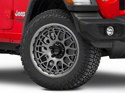 KMC Technic Anthracite Wheel; 20x9; 0mm Offset (18-25 Jeep Wrangler JL)
