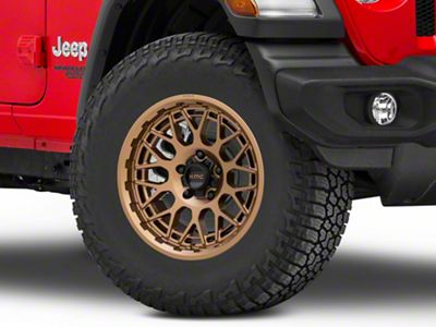 KMC Technic Matte Bronze Wheel; 17x8.5; 18mm Offset (18-25 Jeep Wrangler JL)