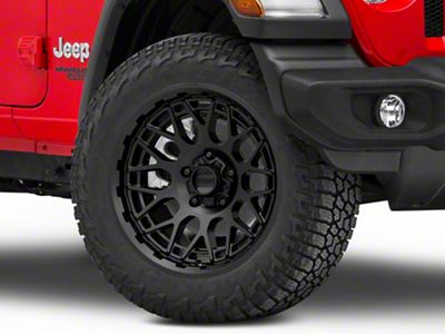 KMC Technic Satin Black Wheel; 20x9; 18mm Offset (18-25 Jeep Wrangler JL)