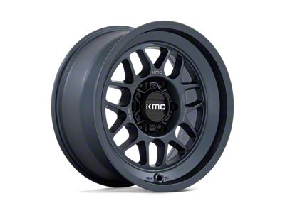 KMC Terra Metallic Blue Wheel; 18x8.5; -10mm Offset (18-25 Jeep Wrangler JL)