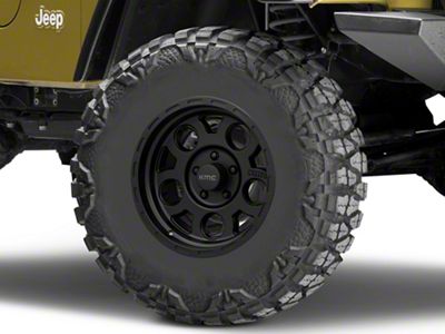 KMC Enduro Matte Black Wheel; 16x8; 0mm Offset (97-06 Jeep Wrangler TJ)