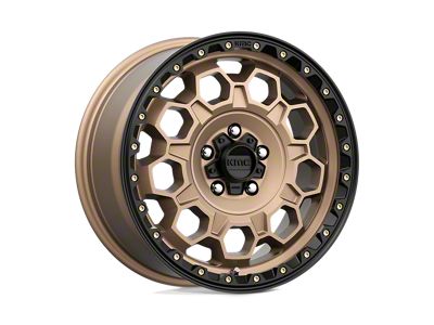 KMC Trek Matte Bronze with Black Lip Wheel; 17x9; -12mm Offset (18-25 Jeep Wrangler JL)
