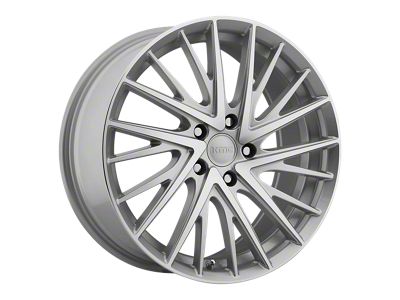 KMC Newton Silver Machined Wheel; 18x8; 40mm Offset (87-95 Jeep Wrangler YJ)