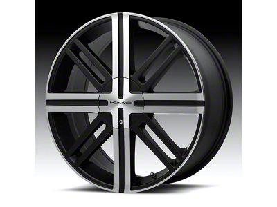 KMC Splice Satin Black with Machined Face Wheel; 16x7; 35mm Offset (87-95 Jeep Wrangler YJ)