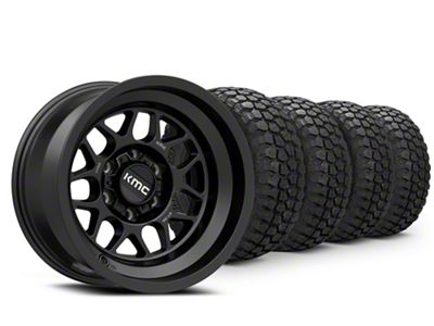 17x9 KMC Terra & 35in Ironman Mud-Terrain All Country Tire Package (05-15 Tacoma)