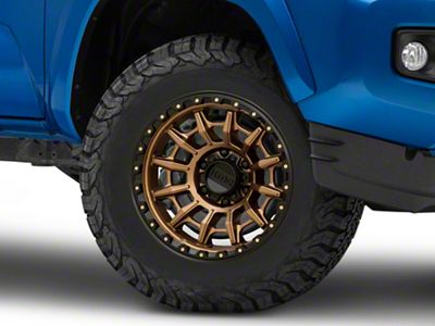 KMC Carnage Matte Bronze with Black Lip 6-Lug Wheel; 17x9; -12mm Offset (16-23 Tacoma)