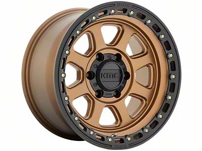 KMC Chase Matte Bronze with Black Lip 6-Lug Wheel; 17x9; -12mm Offset (16-23 Tacoma)
