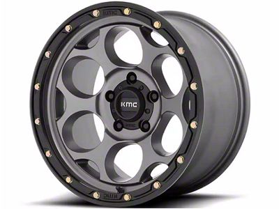 KMC Dirty Harry Satin Gray with Black Lip 6-Lug Wheel; 18x8.5; 0mm Offset (16-23 Tacoma)