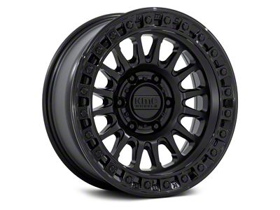 KMC IMS Matte Black with Gloss Black Lip 6-Lug Wheel; 17x8.5; -10mm Offset (16-23 Tacoma)