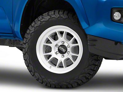 KMC Range Gloss Silver with Machined Face 6-Lug Wheel; 17x8.5; -10mm Offset (16-23 Tacoma)