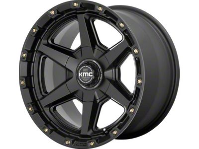 KMC Signal Satin Black 6-Lug Wheel; 17x9; 0mm Offset (16-23 Tacoma)