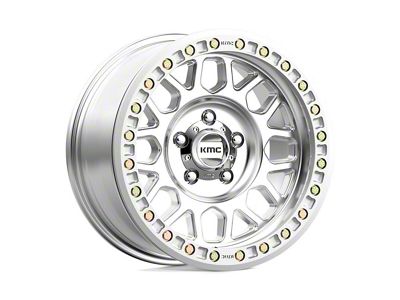 KMC Grenade Desert Beadlock Machined 6-Lug Wheel; 20x9; -12mm Offset (17-24 Titan)