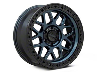 KMC GRS Midnight Blue with Gloss Black Lip 6-Lug Wheel; 20x9; 0mm Offset (17-24 Titan)