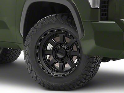 KMC Tundra Chase Satin Black with Gloss Black Lip 6-Lug Wheel 