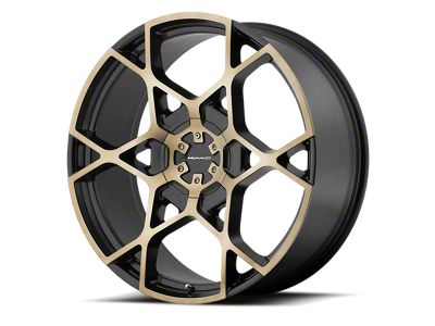 KMC Crosshair Satin Black with Machined Face and Tinted Clear 6-Lug Wheel; 22x9; 35mm Offset (22-25 Tundra)