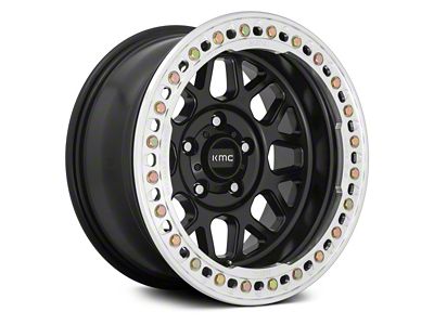 KMC Grenade Crawl Beadlock Satin Black 6-Lug Wheel; 18x9; -24mm Offset (22-25 Tundra)