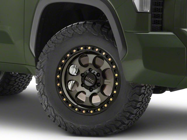 KMC Tundra Riot SBL Anthracite with Satin Black Lip 6-Lug Wheel; 18x9 ...