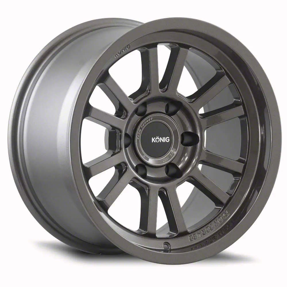 Konig Tundra HT2 Matte Black 6-Lug Wheel; 18x9; 0mm Offset