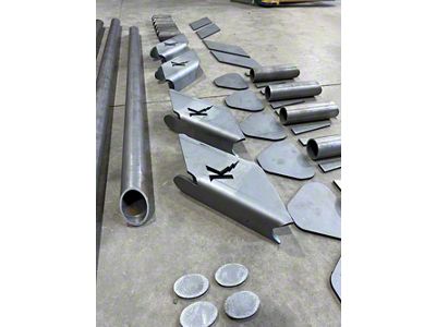 KrashFab DIY Extreme Duty Rock Sliders; Bare Steel (07-25 Jeep Wrangler JK & JL 4-Door)