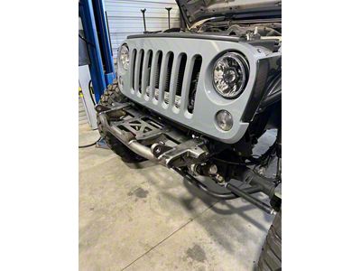 KrashFab Frame Chop Front Bumper; Bare Steel (07-18 Jeep Wrangler JK)