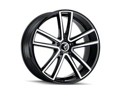 Kraze Lusso Gloss Black Machined Wheel; 20x8.5; 38mm Offset (93-98 Jeep Grand Cherokee ZJ)
