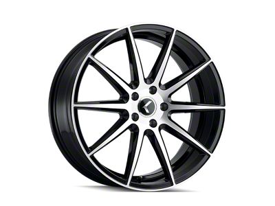 Kraze Cosmos Gloss Black Machined Wheel; 17x8; 38mm Offset (97-06 Jeep Wrangler TJ)